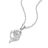 フォートゲート ハート型モアッサナイトペンダントネックチェーン 調節可能な首輪ネックレス 鎖骨チェーン レディース 母の日 ウェディングネックレス