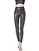 JOPHY & CO. Pantacollant Leggings Donna Bielastico Ecopelle con Cuciture Termosaldate (cod. 9806) (Nero, M)
