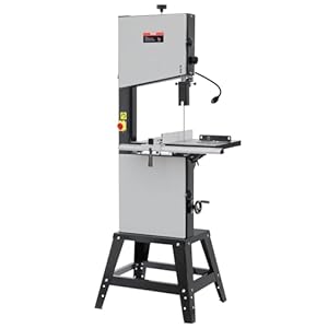 VEVOR Bandsäge, 340 mm, Tischsäge mit Ständer, 440–846 U/min stufenlos machbare Geschwindigkeit, 1100 W 1-1/2 PS, 220 V, für die Holzbearbeitung von Aluminium, Holz, Metall & Kupfer