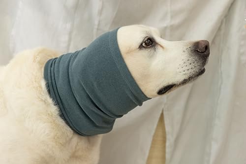 Image of Soothing Dog Ear Cover Noise Anxiety Dog Ear Muffs Noise Protection Snood for Bath Blue M