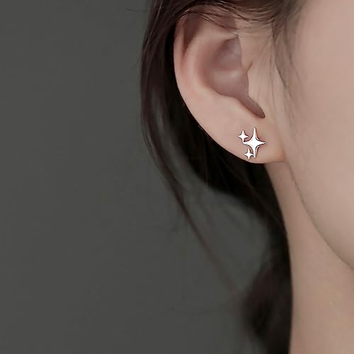 Sterling Silver Post Earrings Star Stud Earrings for Women Teen Trendy Hypoallergenic Small Post Pierced Studs Earring Jewelry Gifts3
