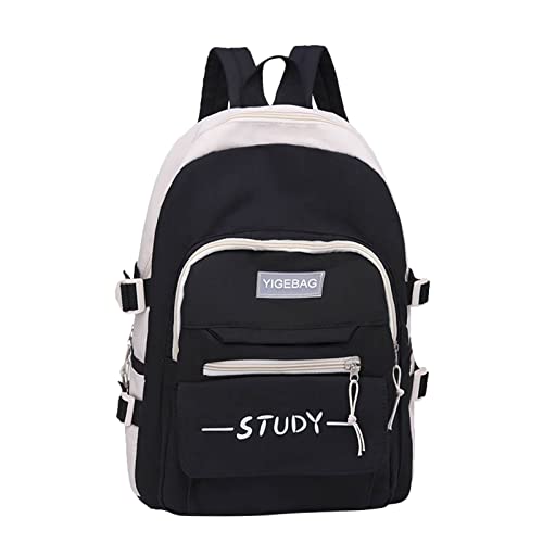 MJGkhiy Mochila mujer bolso trabajo mochilas ligeras mochila mujer escuela superior antirrobo Daypack viaje casual mochila escuela media niña Daypack pequeña, Negro