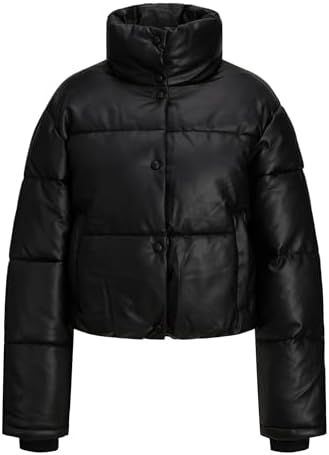 JJXX Damen Jxbreezy Faux Leather Short JKT OTW Sn Pufferjacke