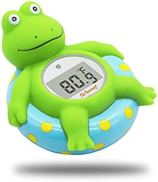 Doli Yearning Baby Bath Thermometer with Room Temperature| Fahrenheit and Celsius|Frog Lovely Shape|Kids' Bathroom Safety Products| Bath Toys…