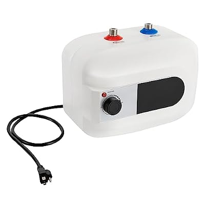 BYGOVICE Mini-Tank Electric Water Heater, 110V 1500W 6L/1.6 Gallons Kitchen Instant Hot Water Heater,IPx4 Waterproof Level for Trailer Bathroom Kitchen Under Sink Counter Cupboard