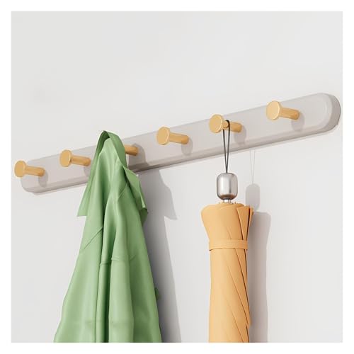 Image of 60cm Rustic Large Coat Rack Wall Mount, Long Coat Rack for Wall, Wood Coat Rack Hooks, Farmhouse Coat Hanger for Hanging Jackets and Coats