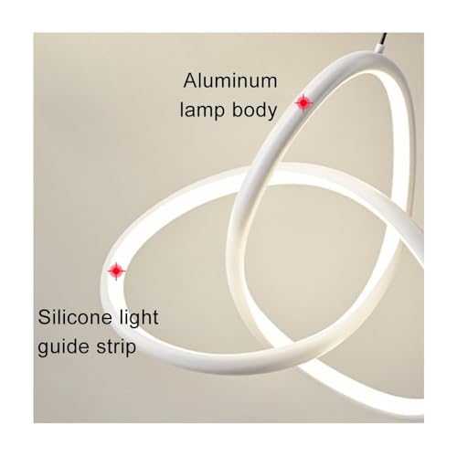 Lámpara de techo LED ajustable con silueta de anillo irregular de 17W 6
