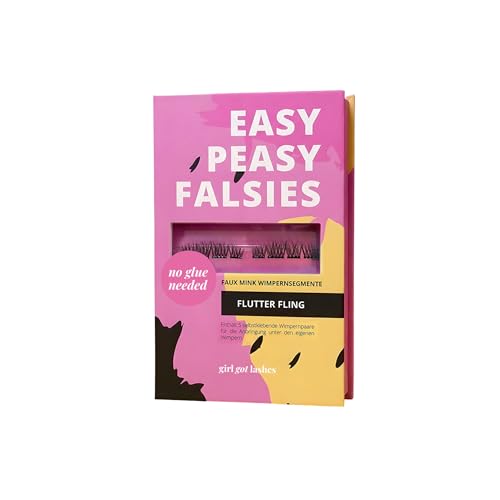 GirlGotLashes Flutter Fling Pre-Glued Wimpernextensions Volumen & Länge 5 Paare 7 Tage Halt selbstklebend C-Curl 14mm Everyday Look vegan