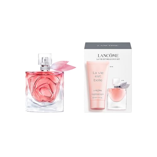 La Vie est Belle Rose Extraordinaire Eau De Parfum, Perfume para Mujer 50 ml + Lancôme Duo Set: Mini La Vie Est Belle Eau de Parfum 4 ml, Loción Corporal 50 ml GRATIS