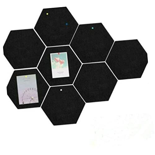 Kisangel 12 piezas Paneles acústicos hexagonales autoadhesivos de fieltro de tamaño medio para reducción de ruido y decoración de pared para hogar, oficina, gimnasio y estudio miniatura 3