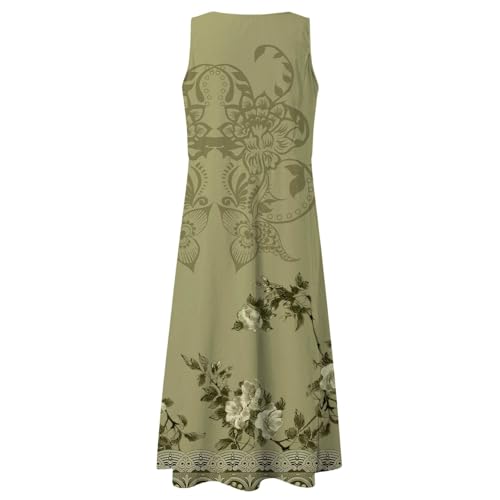 Robe d'été sans manches ample pour rester au frais avec poches - 3