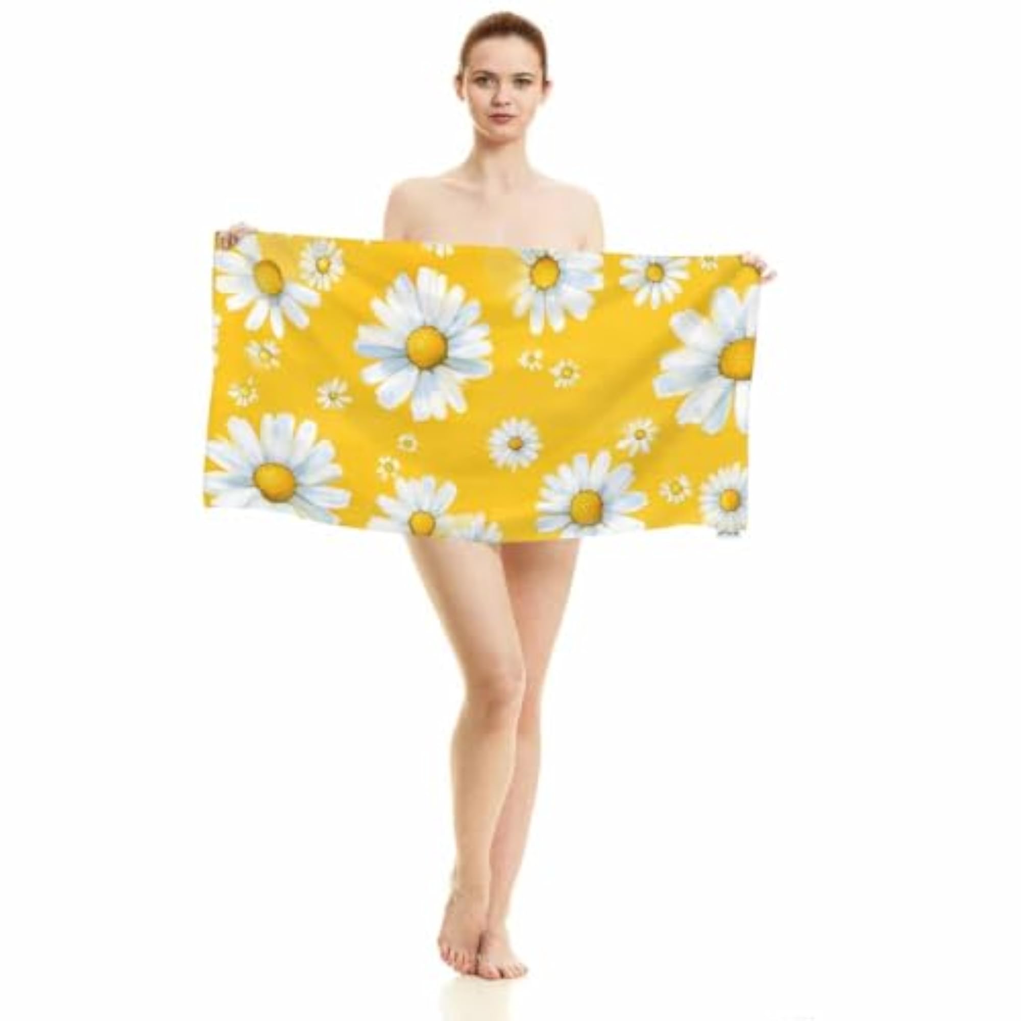 Daisy Chamomile Hand Towels, Soft Floral Washcloths