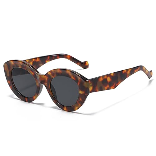Lunettes de soleil œil de chat contre l'éblouissement avec monture léopard protectrice