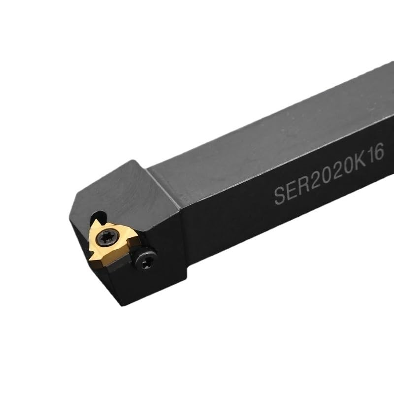 1pc SER1010H11 SER1212H16/11 SER1616H16/11 SER2020K SER2525M External Thread Turning Tool SER SEL Lathe Cutter Bar CNC Tool Holder(No Insert)(SEL1616H16)