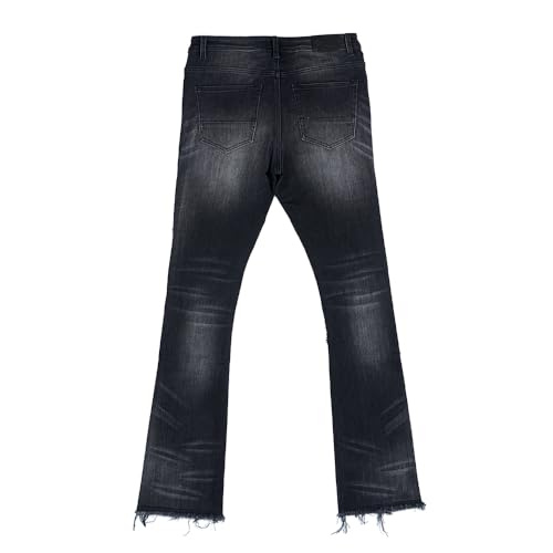 Loose-Layered Men's Jeans, Straight-Leg Jeans, Fringed Casual Jeans.2