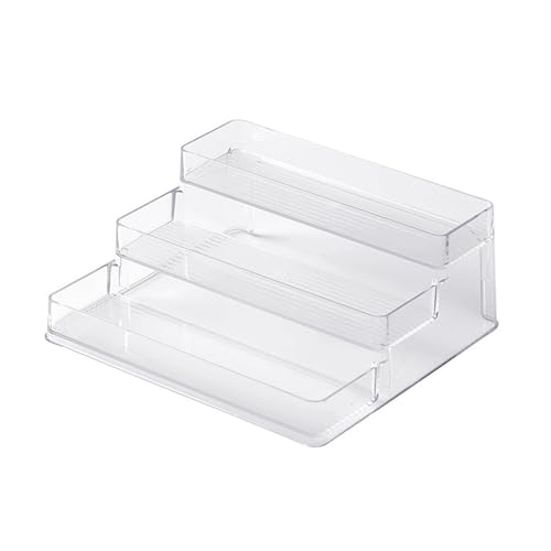 Nurnesy Porta-Smalti per Unghie Scaffale per Scaffali Supporto per Espositore per Smalti Trasparente Multifunzionale a 3 Livelli per Scrivania