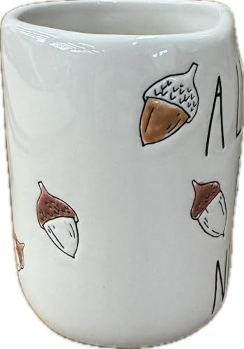 Taza de cerámica Rae Dunn 16 oz blanca miniatura 6