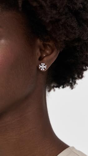 Image of Tory Burch Women's Icon Pave Stud Earrings
