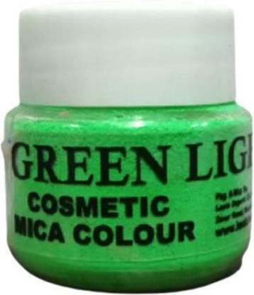 Leela Organic Natural Light Green Pigments Cosmetic Grade Epoxy Resin Pigment Lipstick Colour Candle, Soap Making, Lipgloss (20 gm)