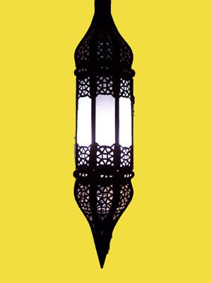 Orientalische Lampe Pendelleuchte Weiss Rihana 56cm E27 Lampenfassung | Marokkanische Design Hängeleuchte Leuchte aus… – Bild 5