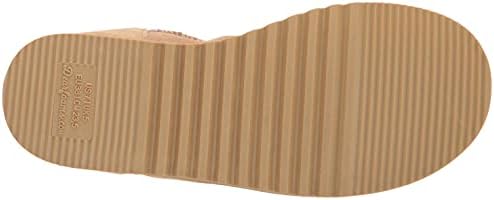 Dearfoams Women's Paige Suede Bootie Slipper, Desert, 7 | Image 3