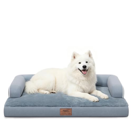 Cama para perro grande ortopédica lavable: cojín de cama, XL grande perros grandes - espuma viscoelástica - sofá - impermeable con funda...