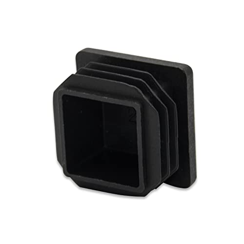 Image of Flyshop 28 x 28 mm, 1.1 inch x 1.1 inch Black Plastic Hole Plugs Square Tubing End Caps Tube Inserts Durable Furniture Glide for Chair Table Stool Leg 8 Pack