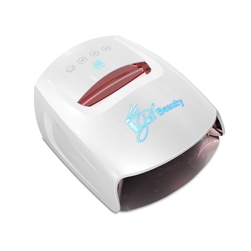 Image of iGel Beauty LED PRO Nail Lamp - Rose Gold, 48W Rechargeable UV /LED Nail Dryer, Cordless with 5200mAh Battery, Motion Sensor, Timer Settings, Low Heat Mode, Professional Gel Nail Lamp