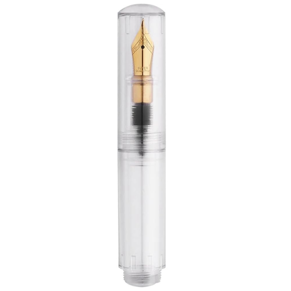 ISTOVO Mini Pocket-Size Eyedropper Fountain Pen Writing Ink Pen F Nib Ink Pen Portable Mini Pocket Pen Transparent