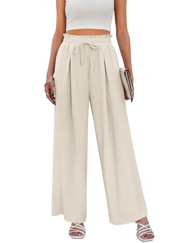 Svanco Pantaloni Palazzo Donna Estivi a Vita Alta...