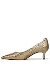 Franco Sarto Womens Kalsa Kitten Heel Pump Gold Filigree 9 M