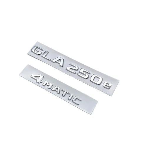 Repuesto de letras cromadas GLA250e 4Matic para reparar el maletero de Benz 6