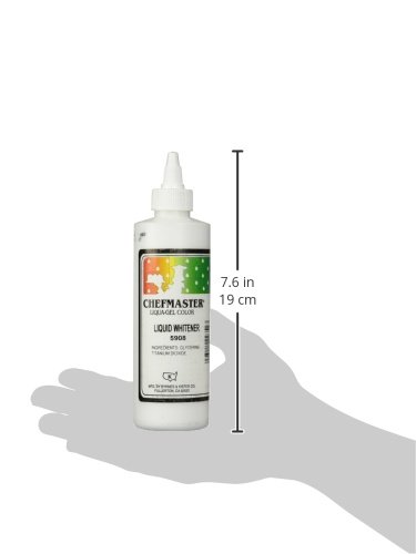 Chefmaster Liquid Whitener Liqua-Gel® Food Coloring | Brighter Whites & Pastels | Professional-Grade Dye | Icing, Frosting, Candy Apples & Baking | Fade-Resistant | Easy-To-Use | Manufactured In Usa | 16 Oz #TOP2