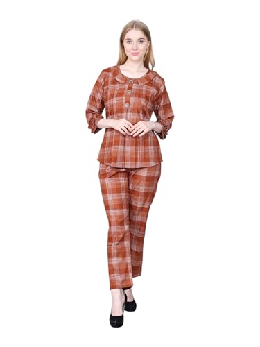 Image of AMOLDO Denim Printed Co-Ord Set For Women | 2 Piece Denim Co-Ord