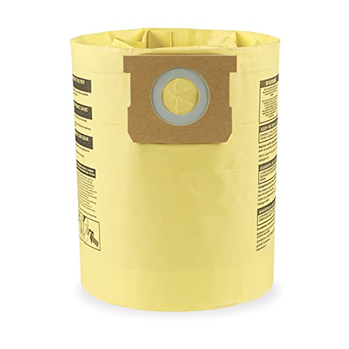Shop-Vac 9067133, High-Efficiency Disposable Collection Filter Bags, Fits 5-8 Gallon Tanks, Yellow, Vacuum Filter Bags, Dry Pick Up Only, (2 Pack) #TOP3