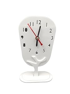Stockyhut Acrylic Table Clock | Table Organizer Clock | Designer Frameless Acrylic Table Desk Clock | Clock Decor for Living Room, Office & Home (18 * 10 cm) (White)