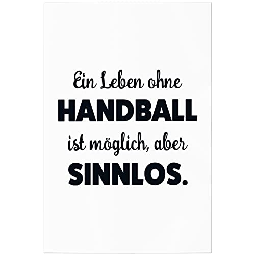 JUNIWORDS Poster, Ein Leben ohne Handball ist möglich, aber sinnlos, 20 x 30 cm (1009661)