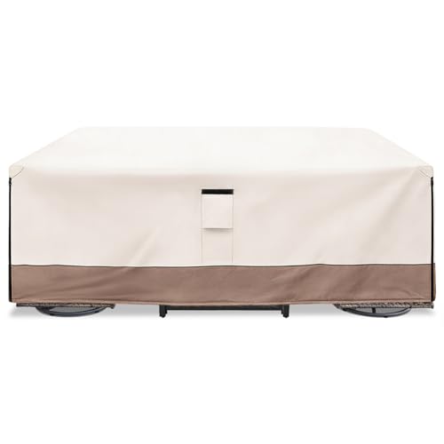 SoloToo Rectangle Outdoor Table Cover Waterproof, 126" W x 74" D x 28" H