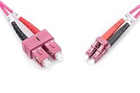 DIGITUS DK-2532-05-4 – Glasfaserkabel OM4 – 5 m – LC zu SC – Duplex LWL Kabel – 1/10/40/100 Gbit/s – MM Multimode Glasfaser LAN Kabel – Fasertyp: 50/125 µ – Violett (Violet) (Packung mit 5) – Ansicht 4