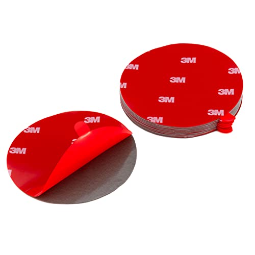 Cinta adhesiva de 3 M de doble cara extrafuerte. Para coches, espejos, cinta adhesiva, puntas adhesivas redondas. Diámetro 80 mm 10 unidades Cover