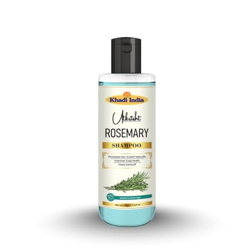 Image of Khadi Natural Rosemary Hair Shampoo for Hair Fall Control, Dandruff Care & Hair Growth - Herbal Cleanser for Men & Women - Gentle Daily Use | 210ml