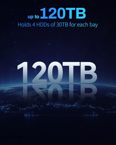 Boîtier D4-320U TerraMaster compact rack 1U à 4 baies USB-C 10 Gbps