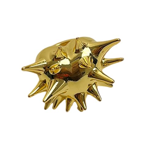 [�C���X�N] Trendy Gold/Silver Color Sea Urchin Rings Contemporary Metal Punk Styles Jewelry for Fashion Enthusiasts Sea Urchin Rings