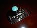Q-Parts Dome Guitar Knob - STONE TURQUOISE ON DARK BLACK, KDBD-0184