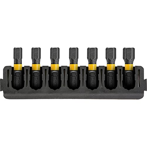 DeWalt Juego de 7 puntas de destornillador FlexTorq de barra hexagonal de 25 mm