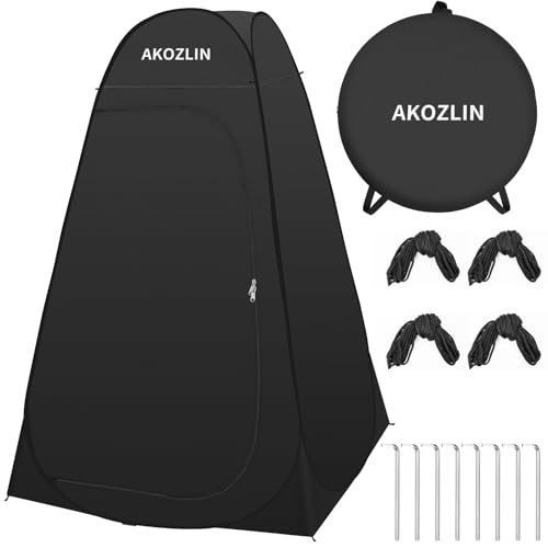 AKOZLIN Portable Pop Up Shower Privacy Shelters Instant Tent Dressing Changing Outdoor Camping Toilet Tent - Thumbnail 6