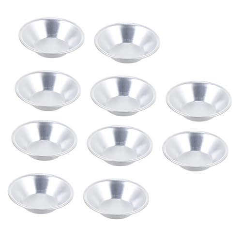 ERINGOGO 10個 アルミ合製タルト型 ノンスティック底取れエッグタルトモールド 耐変形 清掃簡単 製菓用カップ 家 ケーキ店 ベーカリー対応