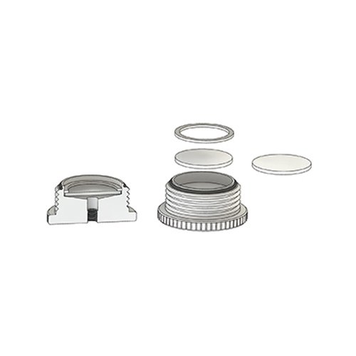 5838-47 Series Filter, Adapter with #15 Thred to 1/4"-28UNF, 100 Micron Polyethylene, FETFE O-Ring, PTFE