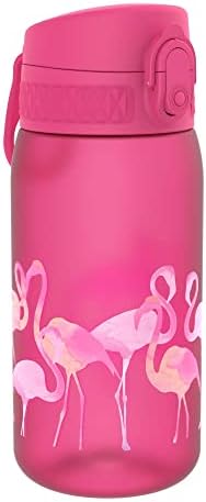 Ion8 Leak Proof Kids Water Bottle, BPA Free, Flamingos, 350ml (12oz)