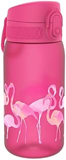 Ion8 Leak Proof Kids Water Bottle, BPA Free, Flamingos, 350ml (12oz)